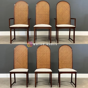 Walnut Dining Chairs by Milo Baughman- Set of 6 