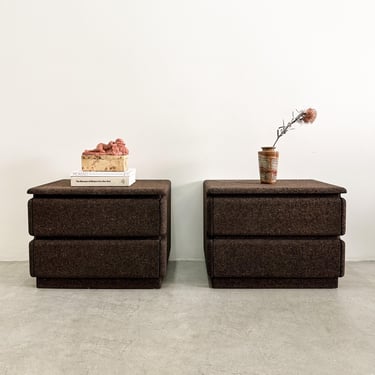 Vintage Mid Century Modern Cork Nightstands (Pair) – Chocolate Cork Retro 