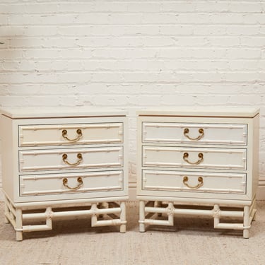 Pair of Hollywood Regency Nightstands