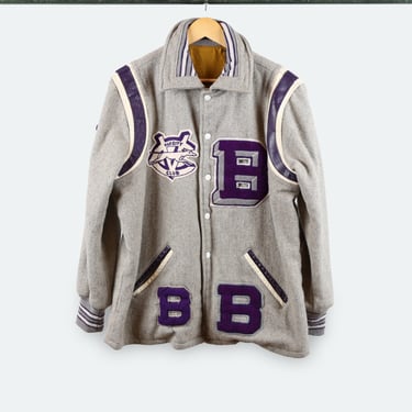 70's Wool Varsity Jacket "B"