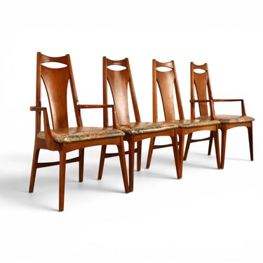 Young Manufacturing Vintage Mid Century Modern Set of 4 Dining Chairs c. 1960s 