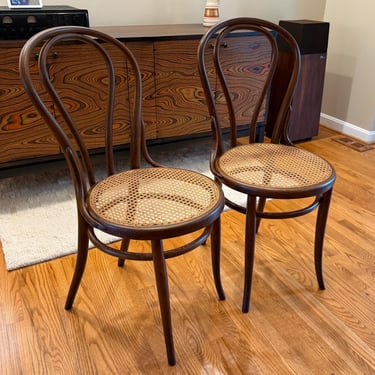 Antique Jacob and Josef Kohn Bentwood Bistro Chairs - Pair 