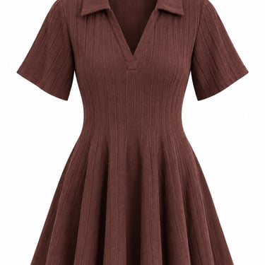 The Charlotte Knit Mini Dress – Chocolate Brown