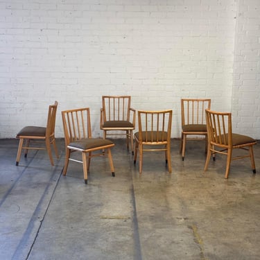 Russel Wright Style Dining Chairs -Set of Six 