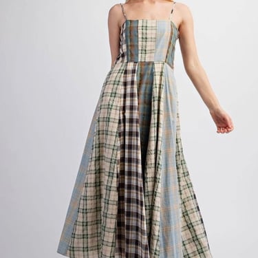 Willa Checkered Midi Dress