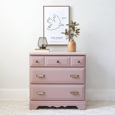 A Sophisticated Accent Dresser in Damask