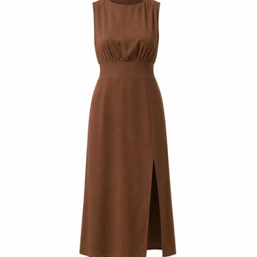 Chocolate Brown Midi Dress