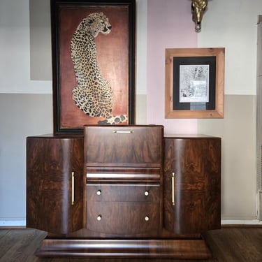 English Art Deco Bar Cabinet 