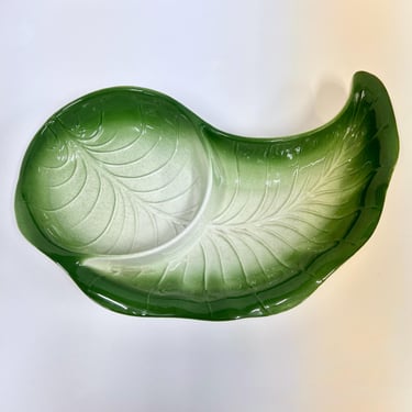 MCM Cabbage Leaf Chip Dip Dish, Valley Vista Pottery No. 700 Serving Platter 
