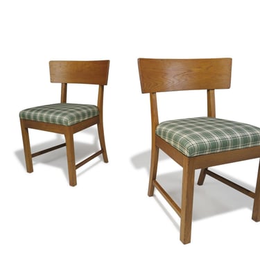 1930's Kaare Klint for Rud Rasmussen Snedkerier Danish Oak Side Chairs