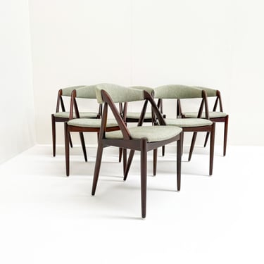 Set of 6 Kai Kristiansen Model 31 Teak Dining Chairs – Danish Mid-Century Modern Design 