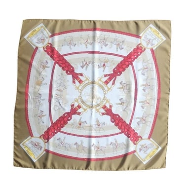 Vintage Silk Scarf Herm&egrave;s Les Allures du Cheval Ledoux Equestrian Horses Square 