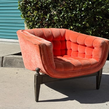 Mid-Century Orange Scoop Lounge Chair - Adrian Pearsall Castro Convertibles 