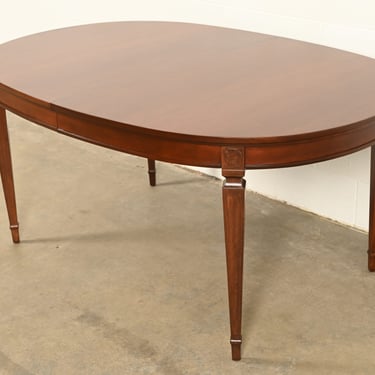 Drexel French Regency Louis XVI Cherry Wood Extension Dining Table, Newly Refinished