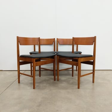 Set of 4 Vintage Edmund Homa Polish Mid Century Dining Chairs 