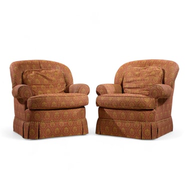 Stickley Upholstered Lounge Chairs - Pair 