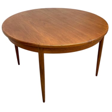 Free shipping within continental US - Vintage Mid Century Modern Round to Oval Extendable Dining Table in Style of G-Plan Fresco 