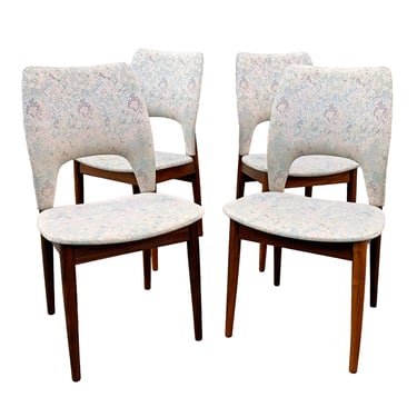 Set of 4 Danish Rosewood Dining Chairs w. Fully Upholstered Back