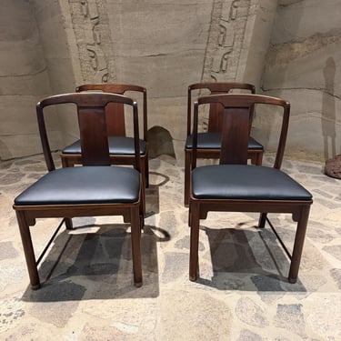 Mid Century Modern Oriental Drexel Dining Chairs Heritage Era 
