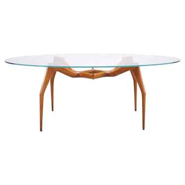 Ico Parisi Style Italian Walnut Spider Leg Dining Table