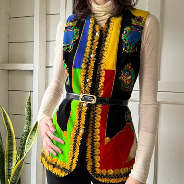 90s Istante by Versace Velvet Vest | M
