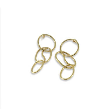 ELIZABETH HOOPER STUDIO Orbit Earrings in Gold Vermeil