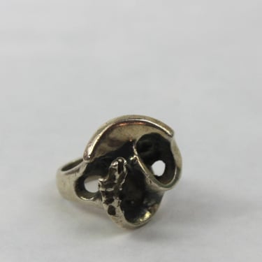 Vintage Taxco Mateo Mexican 950 Silver Brutalist Ring 