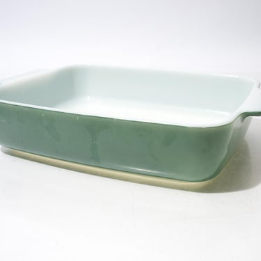 Vintage Pyrex Heinz Baking Dish Green 1953 Mid Century Kitchen 