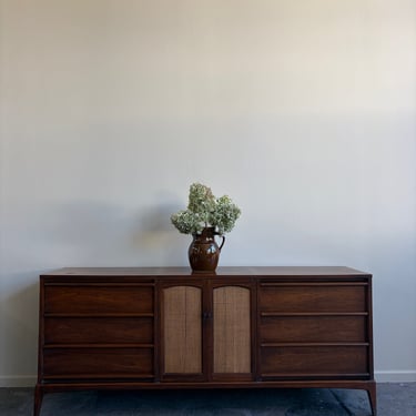 Lane Walnut Nine Drawer Dresser