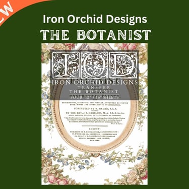 Pre-Order NEW The Botanist Transfer 4 pages 12” X 16”