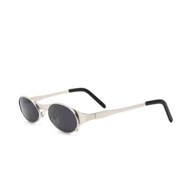 True Vintage Late 90s Industrial Circular Silver Sunglasses 