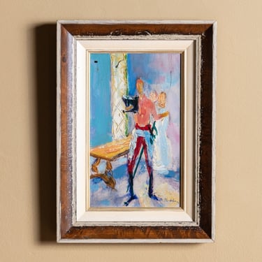 Expressionist Oil Painting by Albert Terken, Belgian School, 1963