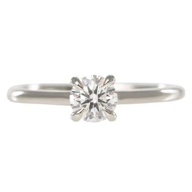 Lab Grown Round Diamond - Platinum Four Prong Setting