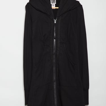 Long Victorian Hoodie in Black