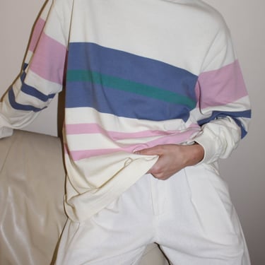 Vintage Cotton Striped Turtleneck