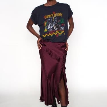 Christian Dior Burgundy Silk Skirt