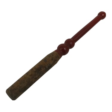 Antique Japanese Buddhist Orin Bell Singing Bowl Wooden Striker Red Lacquer BT41