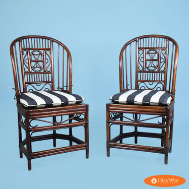 Pair of Brighton Style High-Back Chairs