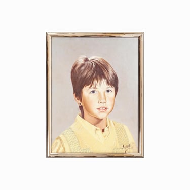 Vintage Oil Painting on Canvas Girl Portrait Aowni 