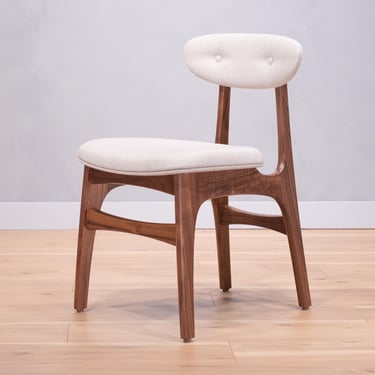 Modern Dining Chair – Midcentury Handmade Wood Dining Chair with Upholstered Seat for Kitchen & Dining Room – Calvino Dining Chair 