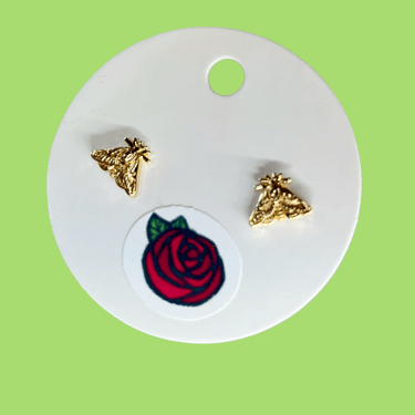 Moth Stud Earrings