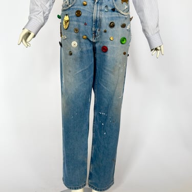Vintage embellished denim