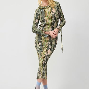 Julia Heuer Huxley Smock Pleated Dress, Bruno print