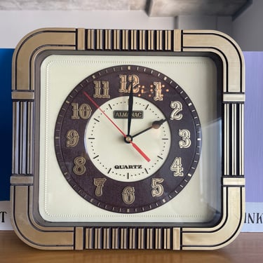 Rare Almanac Clock Company Quartz Postmodern Clock 