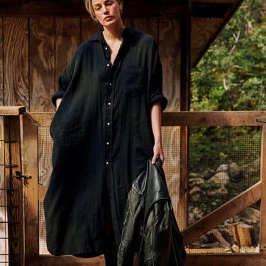 Florence Shirt Dress - Black