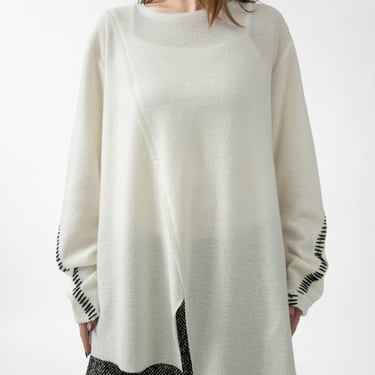 Stitch Detail Wool Blend Sweater