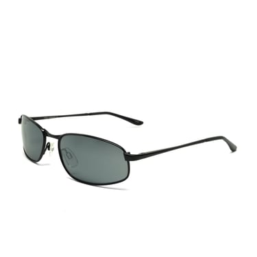 True Vintage Late 90s Black Wire Rectangle Frame Sunglasses 