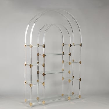 Vintage Plexiglass Étagère by Charles Hollis Jones, 1970s 