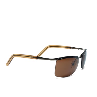 Deluxe True Vintage Bronze Brown Frameless Sunglasses 