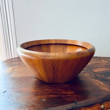 Danish Teak Bowl Nissen Staved Wood Salad Bowl 